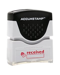 Accu-Stamp Pre-Inked Message Stamp, Received, Red (AbilityOne 7520-01-207-4231)