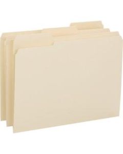 Business Source 1/3-Cut Tab File Folders, 3/4in Expansion, Letter Size, Manila, Box Of 50 Folders