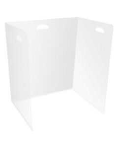 Deflecto Lightweight Classroom Desktop Barriers, 24inH x 22inW x 16inD, Clear, Pack Of 10 Barriers