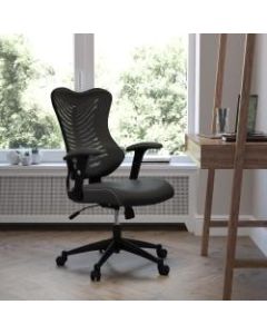 Flash Furniture Designer Ergonomic Mesh/LeatherSoft High-Back Chair, Black