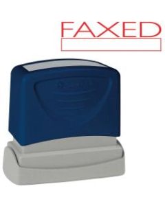 Sparco FAXED Red Title Stamp - Message Stamp - "FAXED" - 1.75in Impression Width x 0.62in Impression Length - Red - 1 Each