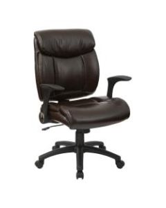 Office Star Work Smart High-Back Chair, Chocolate/Black
