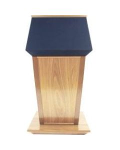 AmpliVox SN3045 - Patriot Plus Lectern - Skirted Base - 51in Height x 31in Width x 23in Depth - Clear Lacquer, Walnut - Hardwood Veneer, Solid Hardwood