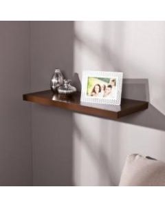 Southern Enterprises Aspen Floating Shelf, 1 1/8inH x 24inW x 10inD, Chocolate