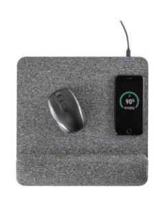 Allsop PowerTrack Plush Wireless Charging Mousepad - (32304) - 1.85in x 11.60in Dimension - Gray - Memory Foam - 1 Pack Retail