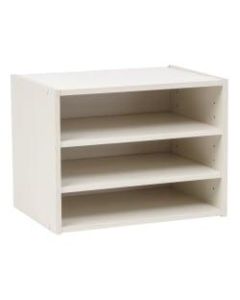 IRIS TACHI 12inH Modular Organizer Box With Adjustable Shelves, White