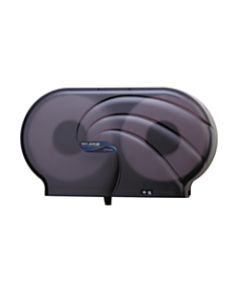 San Jamar 2-Roll Jumbo Toilet Tissue Dispenser, 19in x 5 1/4in x 12in, Black Pearl