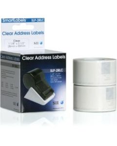 Seiko Address Labels, SKPSLP2RLC, 3 1/2inW x 1 1/9inL, Rectangle, Clear, 130 Per Roll