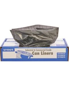 Stout Trash Bags, 1-mil, 7 - 10 Gallons, 24in x 24in, 100% Recycled, Brown, Carton Of 250