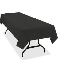 Tablemate Heavy-duty Plastic Table Covers - 108in Length x 54in Width - 6 / Pack - Plastic - Black