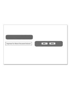 ComplyRight Double-Window Envelopes For 4-Up W-2 (5205, 5205A, 5209) Tax Forms, Moisture-Seal, White, Pack Of 100 Envelopes