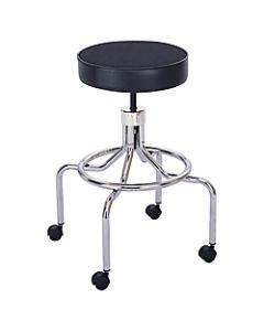 Safco Screw-Lift Lab Stool, 33inH x 25inW x 25inD, Black/Chrome