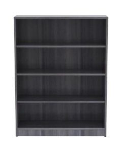 Lorell 48inH 4-Shelf Bookcase, Weathered Charcoal