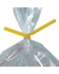 Office Depot Brand Twist Ties, Paper, 4in x 3/16in, Yellow, Pack Of 2,000