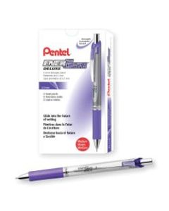 Pentel EnerGize Mechanical Pencils, 0.7 mm, Violet/Silver, Pack Of 12