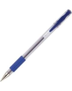 Integra Gel Ink Stick Pens, Clear Barrel, Blue Ink, Pack Of 12 Pens