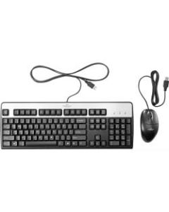 HPE USB BFR with PVC Free US Keyboard/Mouse Kit - USB Cable Keyboard - English (US) - Black - USB Cable Mouse - 400 dpi - Black - Compatible with Computer, Server (PC) - 1 Pack