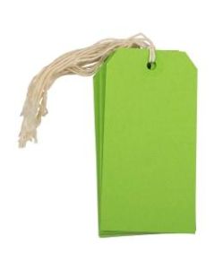 JAM Paper Gift Tags, 4 3/4in x 2 3/8in, Green, Pack Of 10