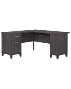 Bush Furniture Somerset 60inW L-Shaped Desk, Storm Gray, Standard Delivery