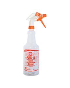 Big 3 Packaging PAK-IT Spray Bottle, Citrus All-Purpose Cleaner, 32 Oz, Orange/Clear