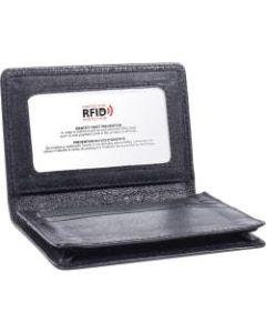 Swiss Mobility Carrying Case Business Card, License - Black - Leather - 0.8in Height x 3in Width x 4in Depth - 1 Pack