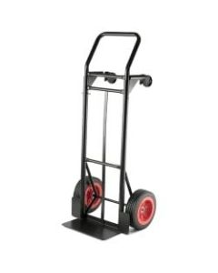 Global Hardlines Convertible Hand Truck, 500-600 Lb Capacity, 47 1/5inH x 20 2/5inW x 16 4/5inD, Black/Red