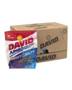 David Jumbo Sunflower Seeds, Sweet And Salty, 5.25 Oz, Box Of 12