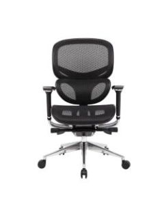 Boss Multifunction Mid-Back Task Chair, Black/Chrome