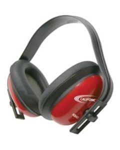 Califone Hearing Safe Hearing Protector - Adjustable Headband, Noise Reduction, Adjustable Earcup - Noise Protection - Polypropylene Headband, ABS Plastic Earcup, Polyvinyl Chloride (PVC) Ear Pad, Leatherette Ear Pad - Bright Red