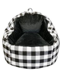 Ace Beanbag Pocket Chair, Black/White