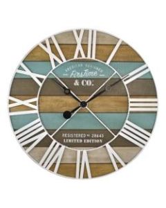 FirsTime & Co. Maritime Planks Wall Clock, Multicolor