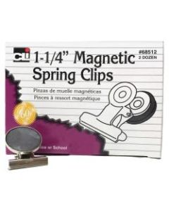 CLI Magnetic Spring Clips - 1.3in Length - 24 / Box