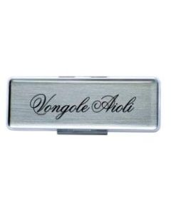 The Mighty Badge do-it-yourself Aluminum Signage Kit, 1in x 3in, Silver, Pack of 10