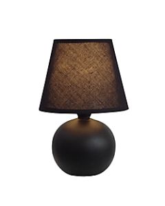 Simple Designs Mini Globe Table Lamp, 8 7/8inH, Black