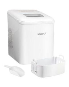 Igloo 26-Lb Automatic Self-Cleaning Portable Countertop Ice Maker Machine, 12-13/16inH x 9-1/16inW x 12-1/4in, White