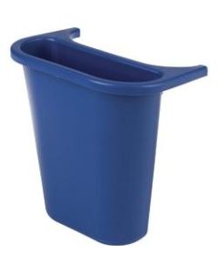 Rubbermaid Commercial Saddlebasket Side Recycling Bin, 1.19 Gallons, Blue