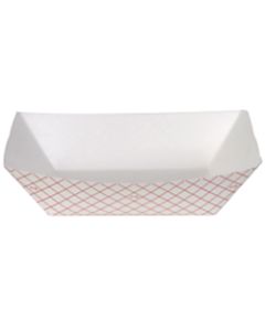 Dixie Kant Leek Polycoated Food Trays, 3-lb, Red Plaid, Pack Of 250