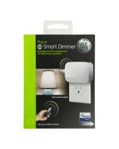 GE Z-Wave Plus Single Outlet Plug-In Smart Dimmer, White, 28167