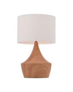Zuo Modern Kelly Table Lamp, 18-3/4inH, Off-White Shade/Brown Base