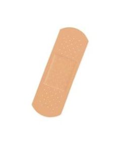 CURAD Plastic Adhesive Bandages, 3/4in x 3in, Tan, Case Of 12