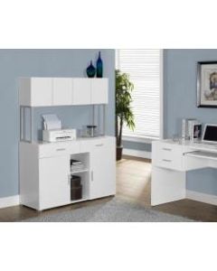 Monarch Specialties Office Cabinet Credenza, White
