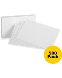 Oxford Printable Index Card - White - 10% - 3in x 5in - 85 lb Basis Weight - 500 / Bundle