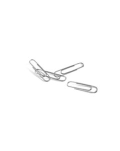 Office Depot Brand Paper Clips, No. 1, 1-1/4in, 20-Sheet Capacity, Silver, Box Of 100 Clips