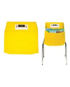 Seat Sack Chair Pocket, Small, 12in, Yellow, Pack Of 2