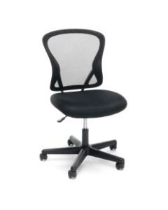 OFM Essentials Mid-Back Chair, Mesh, Black/Silver