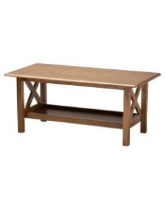 Baxton Studio Coffee Table, 17-1/2inH x 40-15/16inW x 20-7/8inD, Walnut Brown