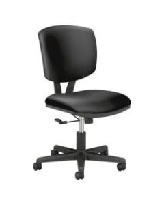 HON Volt 5701 SofThread Bonded Leather Tilt Mid-Back Task Chair, Black