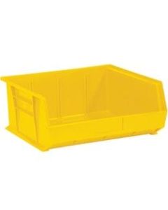 Office Depot Brand Plastic Stack & Hang Bin Boxes, Small Size, 14 3/4in x 16 1/2in x 7in, Yellow, Pack Of 6