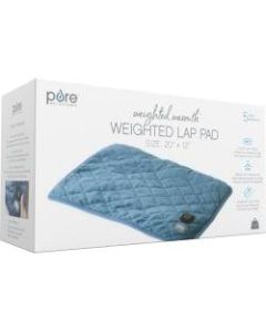 Pure Enrichment WeightedWarmth Weighted Lap Pad With Heat, 12in x 19in, Blue