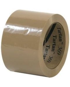 Tartan 369 Carton-Sealing Tape, 3in Core, 3in x 110 Yd., Tan, Pack Of 6